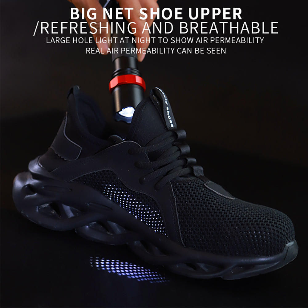 Anti-smashing and Anti-piercing Safety Shoes Air Cushion Shock-absorbing Work Shoes Light and Comfortable Slow-bounce Sneakers