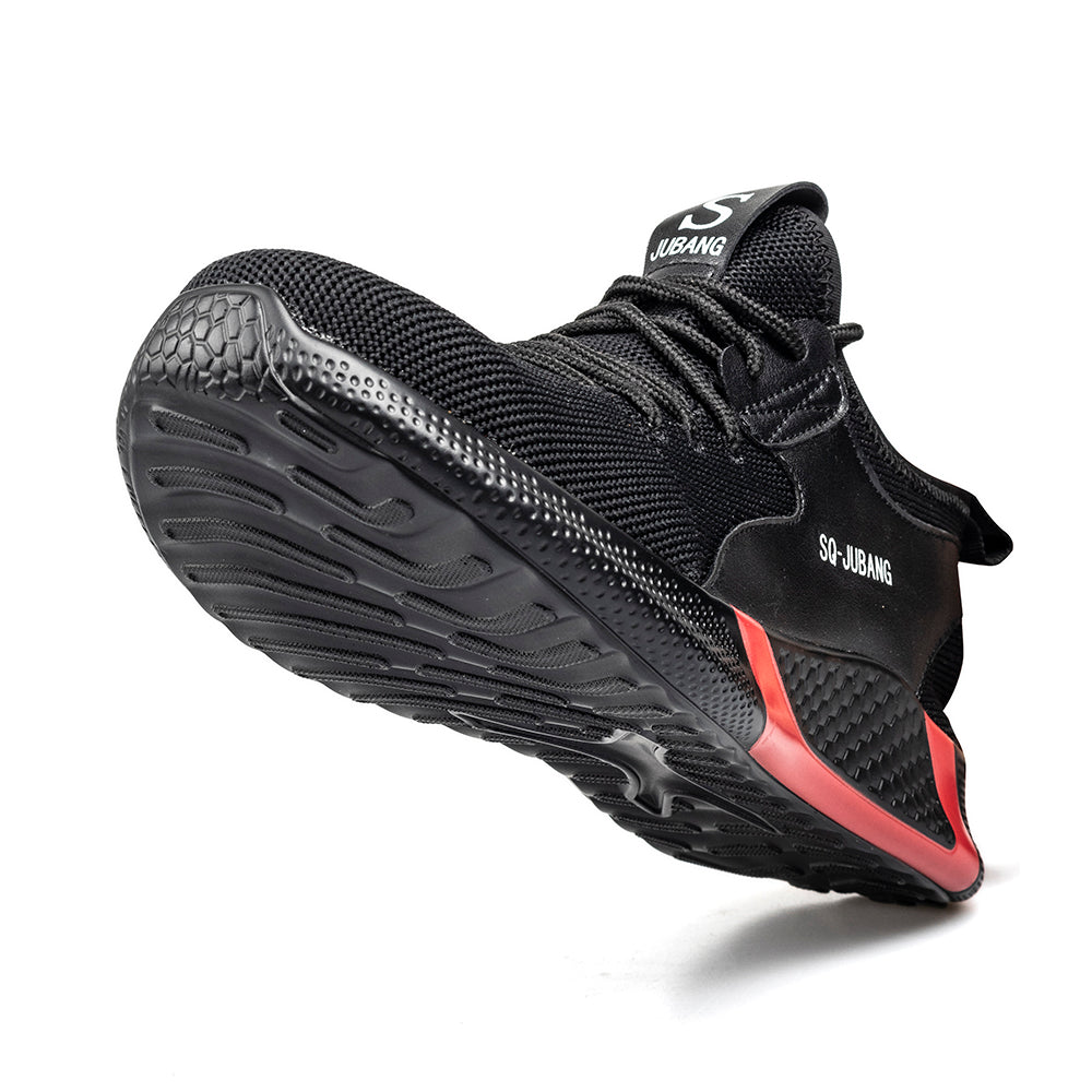 Low-top Flying Woven Upper Breathable Sports Shoes Steel Toe Cap Anti-smashing Anti-piercing Safety Shoes Work Shoes