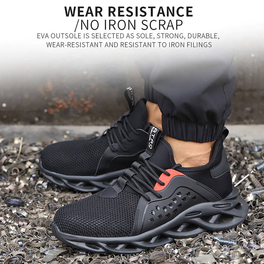 Anti-smashing and Anti-piercing Safety Shoes Air Cushion Shock-absorbing Work Shoes Light and Comfortable Slow-bounce Sneakers