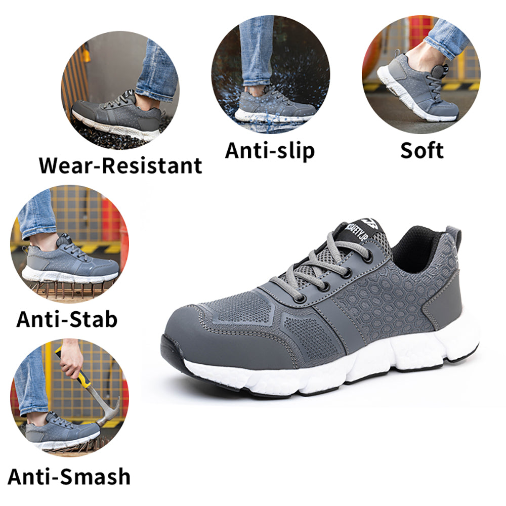 Low-top Breathable Sports Shoes Steel Toe Cap Anti-smashing Anti-piercing Safety Shoes Non-slip Work Shoes