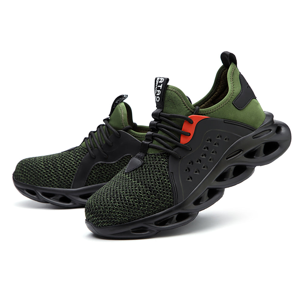 Anti-smashing and Anti-piercing Safety Shoes Air Cushion Shock-absorbing Work Shoes Light and Comfortable Slow-bounce Sneakers