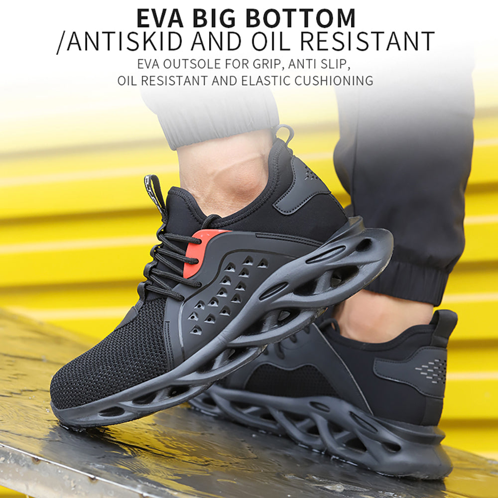 Anti-smashing and Anti-piercing Safety Shoes Air Cushion Shock-absorbing Work Shoes Light and Comfortable Slow-bounce Sneakers