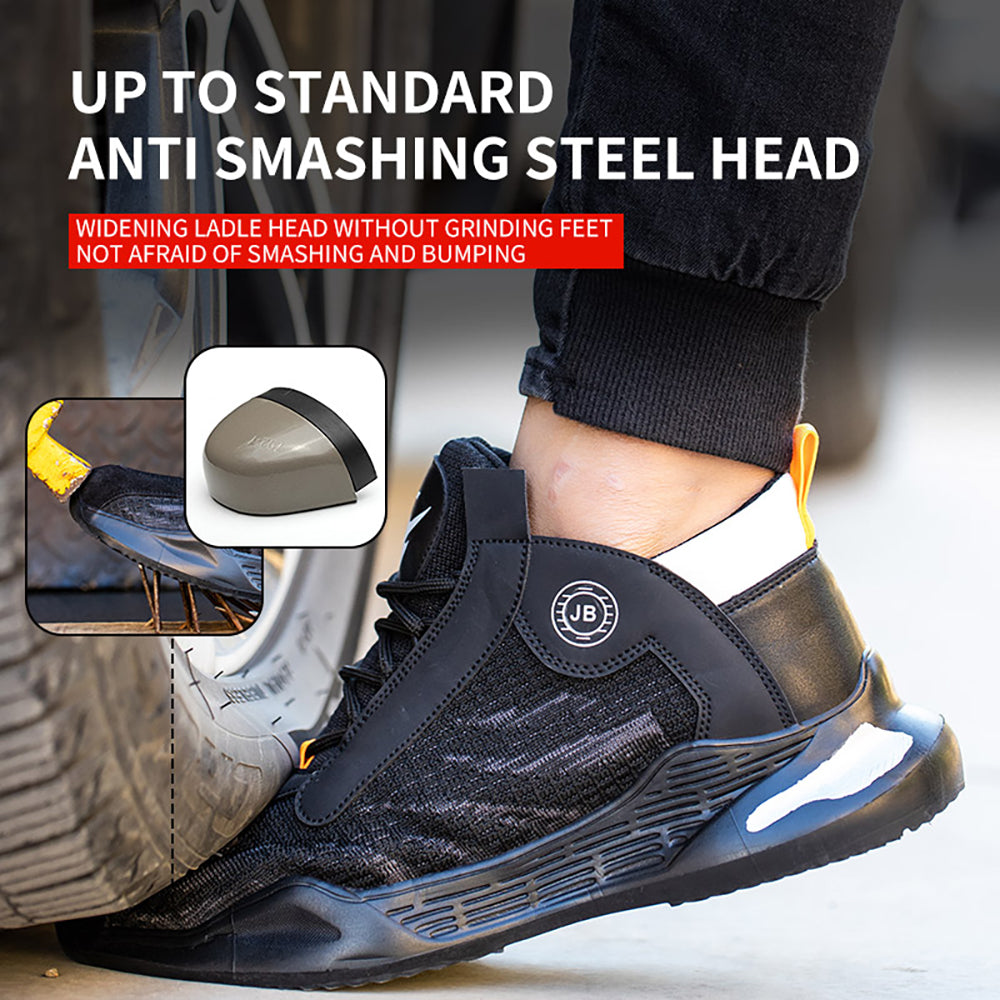 Anti-smashing Anti-piercing Steel Toe Cap Safety Protection Work Shoes Protective Shoes Breathable Wear-resistant Safety Shoes