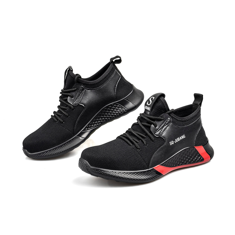 Low-top Flying Woven Upper Breathable Sports Shoes Steel Toe Cap Anti-smashing Anti-piercing Safety Shoes Work Shoes