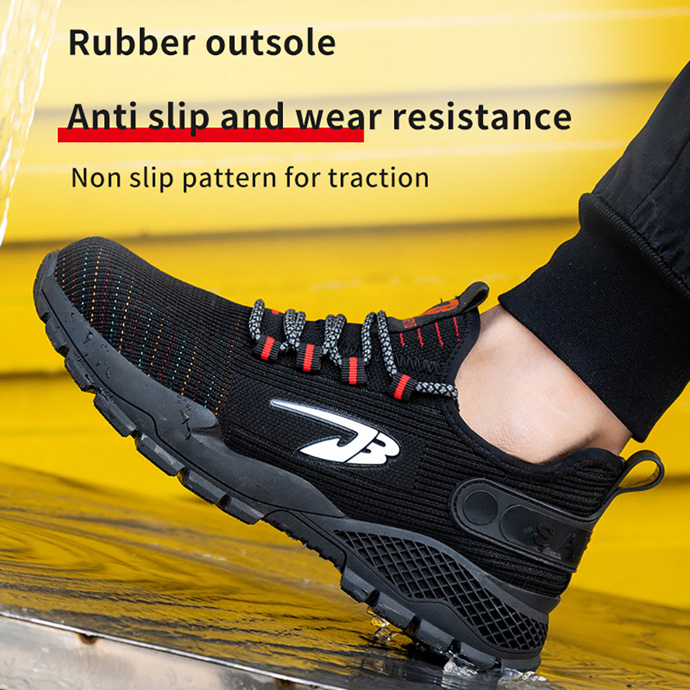 Breathable Wear-resistant Anti-puncture Work Shoes Outdoor Construction Site Mine Steel Toe Shoes Foot Protection Anti-smashing Safety Shoes