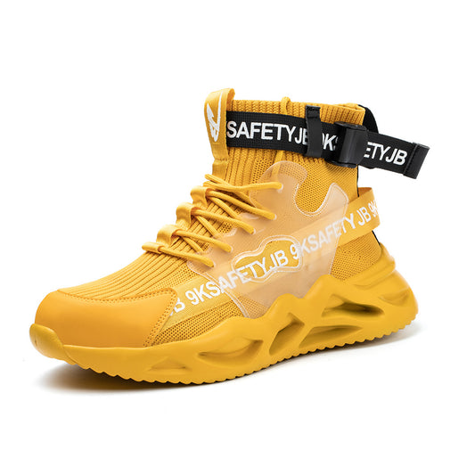 Anti-smashing and Anti-piercing Safety Shoes High-top Breathable Sports Shoes Work Shoes Decoration Workers Safety Protective Shoes