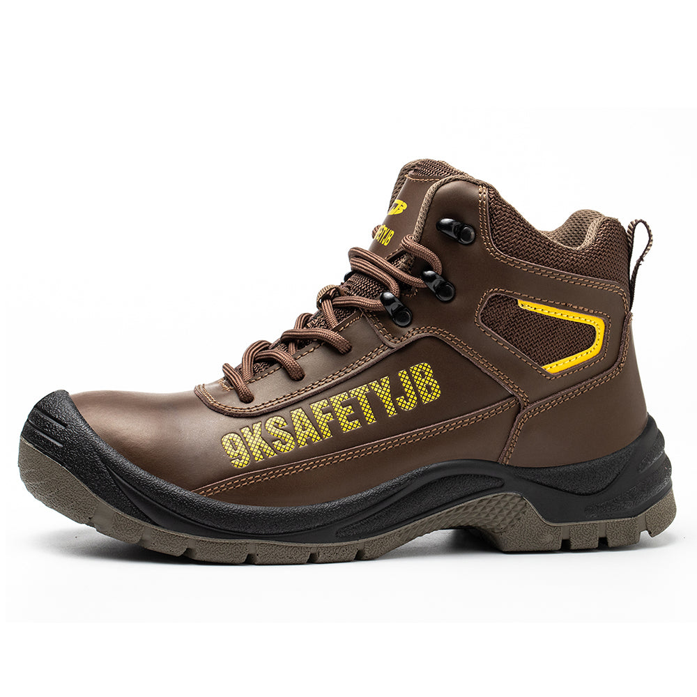 Anti-smashing Steel Head Kevlar Midsole Anti-puncture Work Shoes Cowhide Wear-resistant Waterproof Safety Shoes Welder Shoes