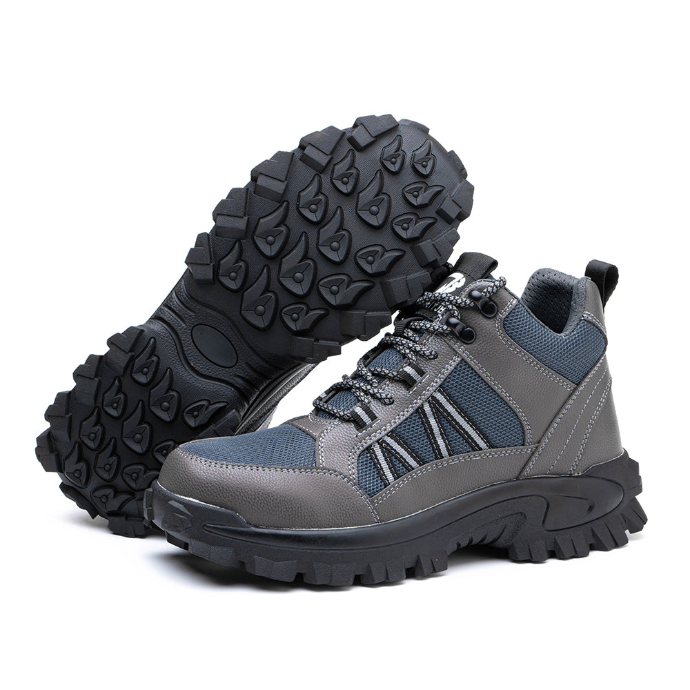 Men's Anti-smashing and Anti-piercing High-top Safety Protective Shoes Construction Site Workshop Work Shoes To Keep Warm