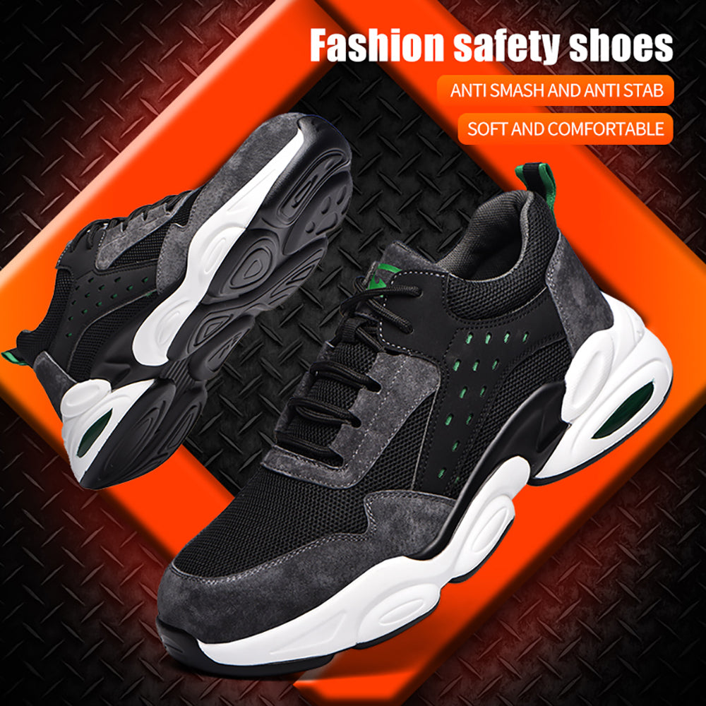 Outdoor Protective Shoes Breathable Wear-resistant Anti-smashing Anti-piercing Safety Shoes Flying Woven Non-slip Anti-scalding Work Shoes