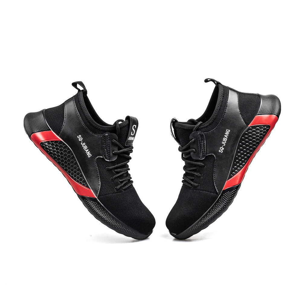 Low-top Flying Woven Upper Breathable Sports Shoes Steel Toe Cap Anti-smashing Anti-piercing Safety Shoes Work Shoes