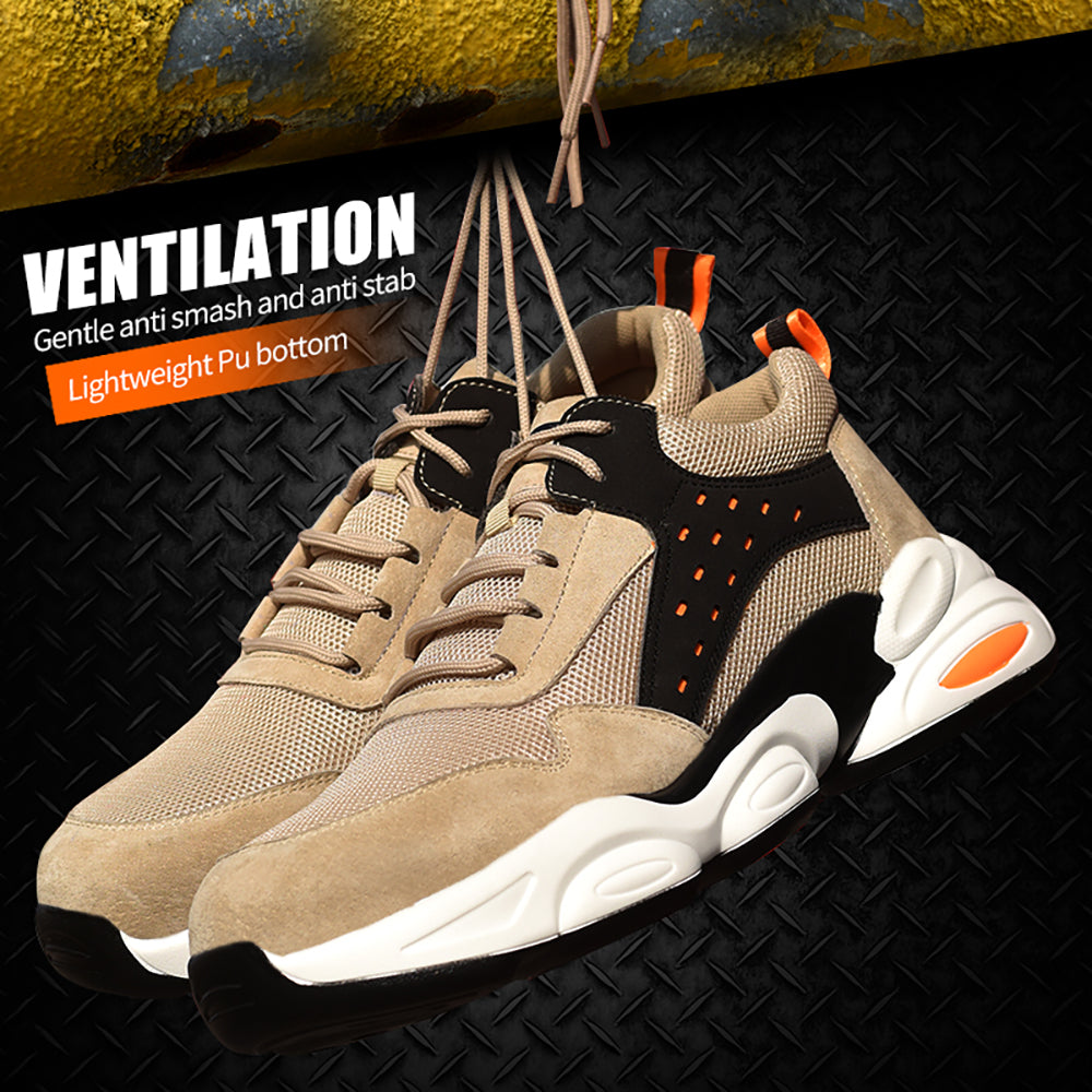 Outdoor Protective Shoes Breathable Wear-resistant Anti-smashing Anti-piercing Safety Shoes Flying Woven Non-slip Anti-scalding Work Shoes