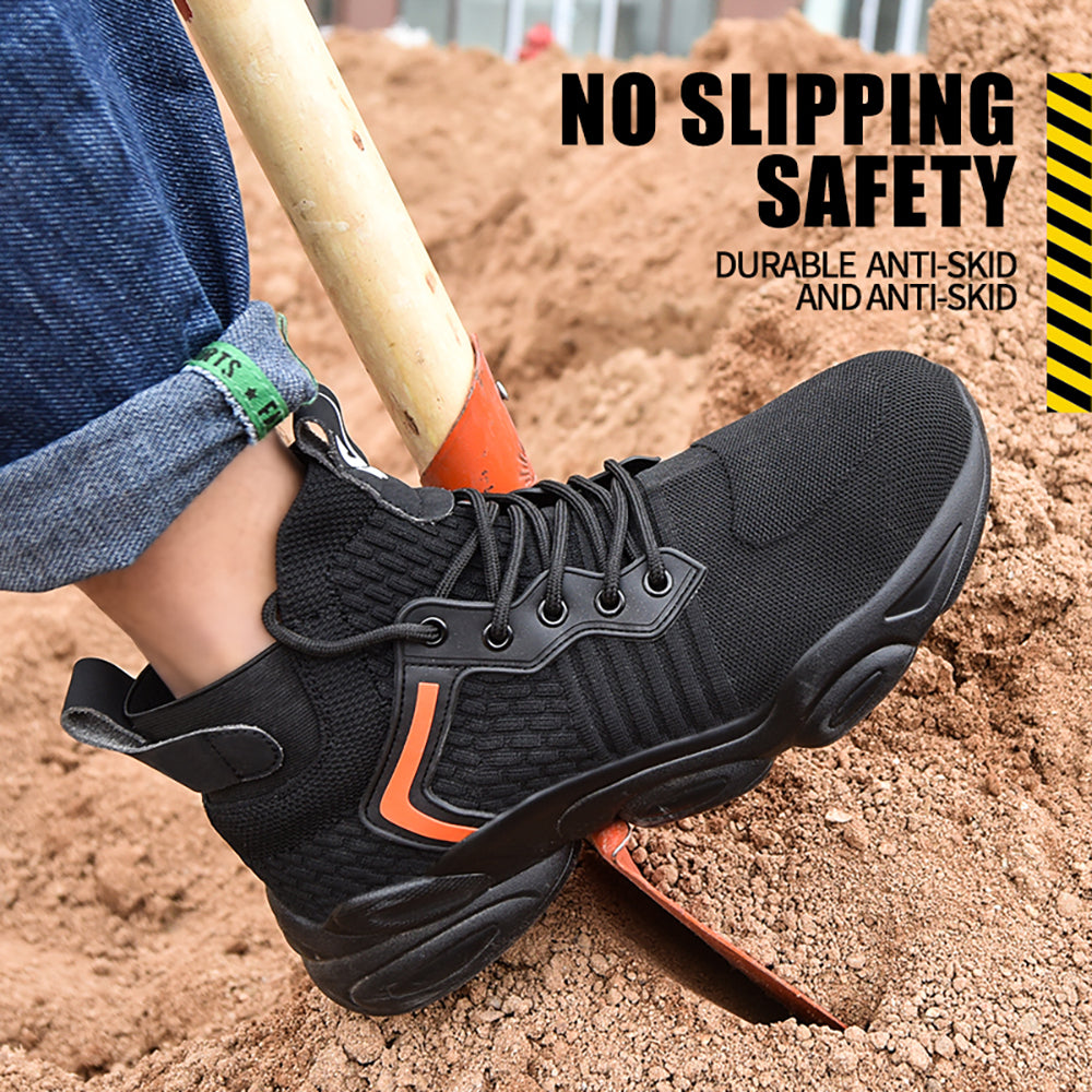 Men's Work Shoes Breathable Anti-smashing Anti-piercing Work Shoes Up To Standard Steel Toe Cap Work Boots Safety Shoes