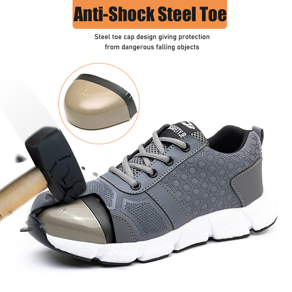 Low-top Breathable Sports Shoes Steel Toe Cap Anti-smashing Anti-piercing Safety Shoes Non-slip Work Shoes